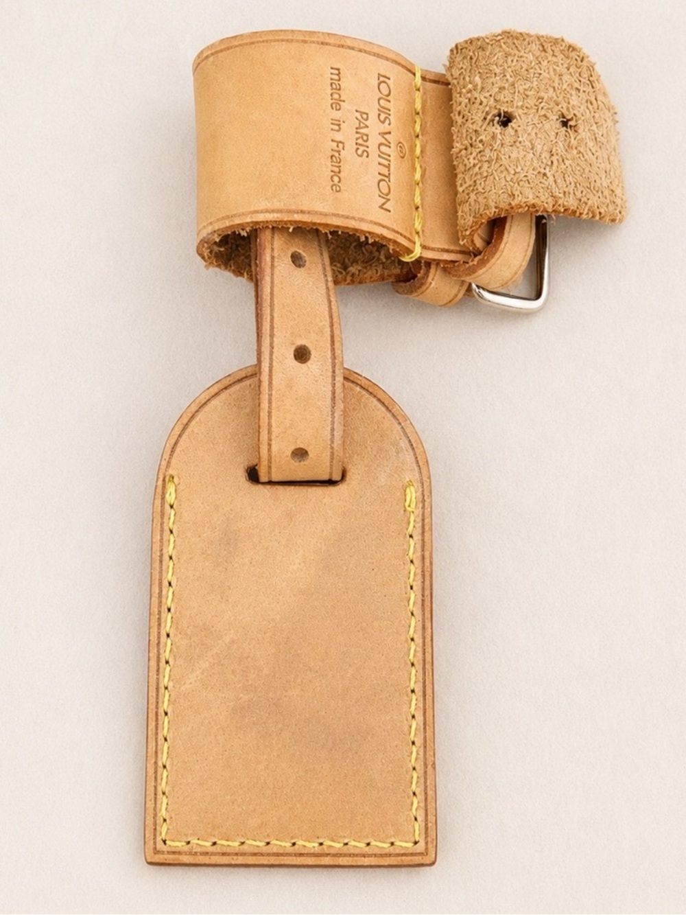 Louis Vuitton Vachetta Leather Luggage Tag & Buckle Strap - Picture 2 of 2